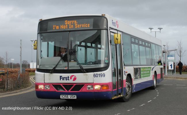 Photo of a Scottish First Bus by eastleighbusman / Flickr CC BY-ND 2.0)