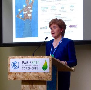 Nicola Sturgeon sets out Scotland's ambitions at the COP21 Climate Summit in Paris