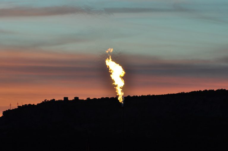Fracking gas flaring