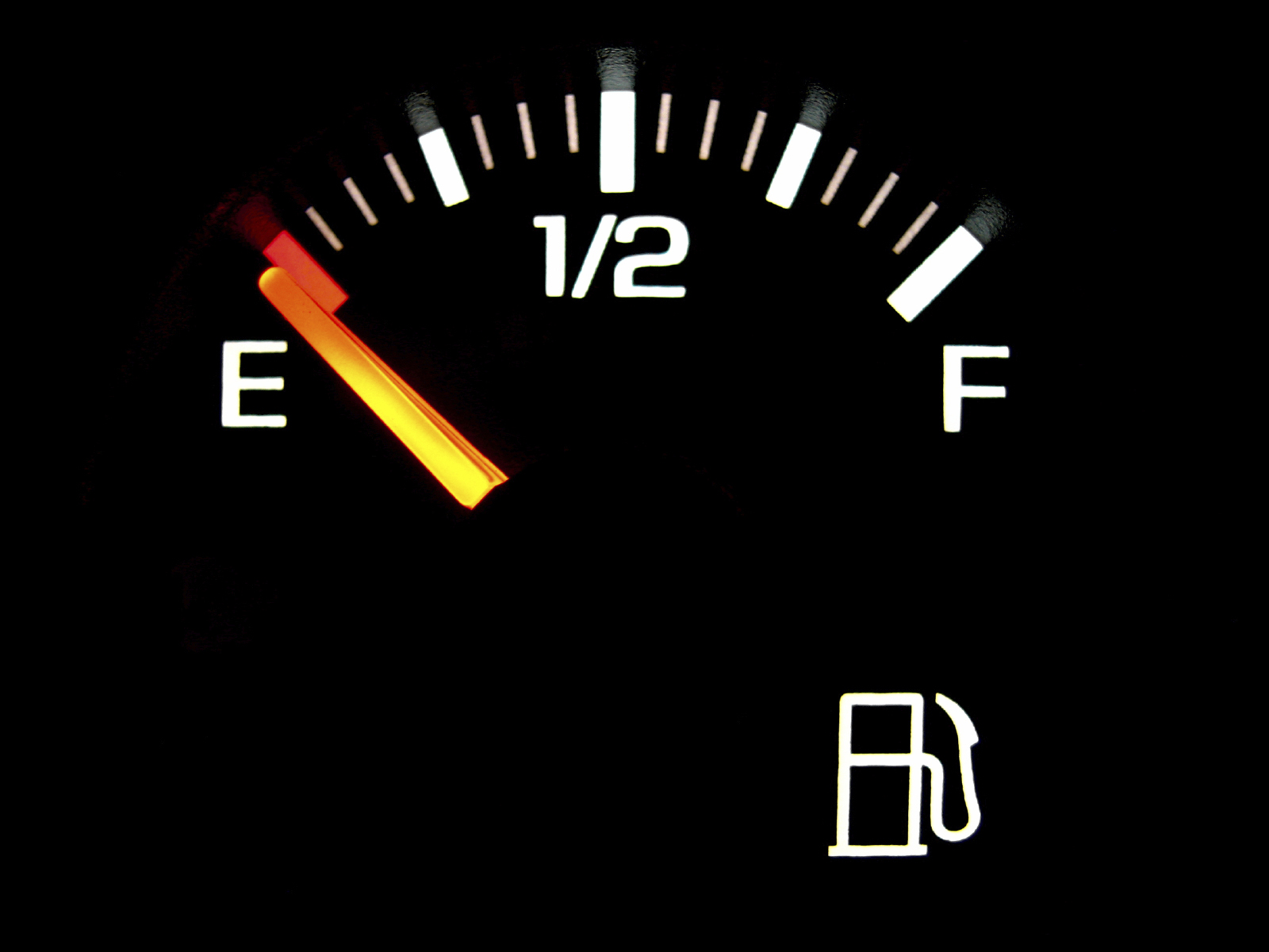 empty fuel tank gauge on a dashboard - Friends of the Earth Scotland