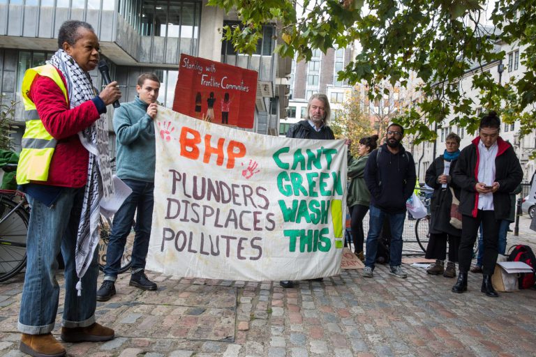 Unmasking BHP protests, London 2019