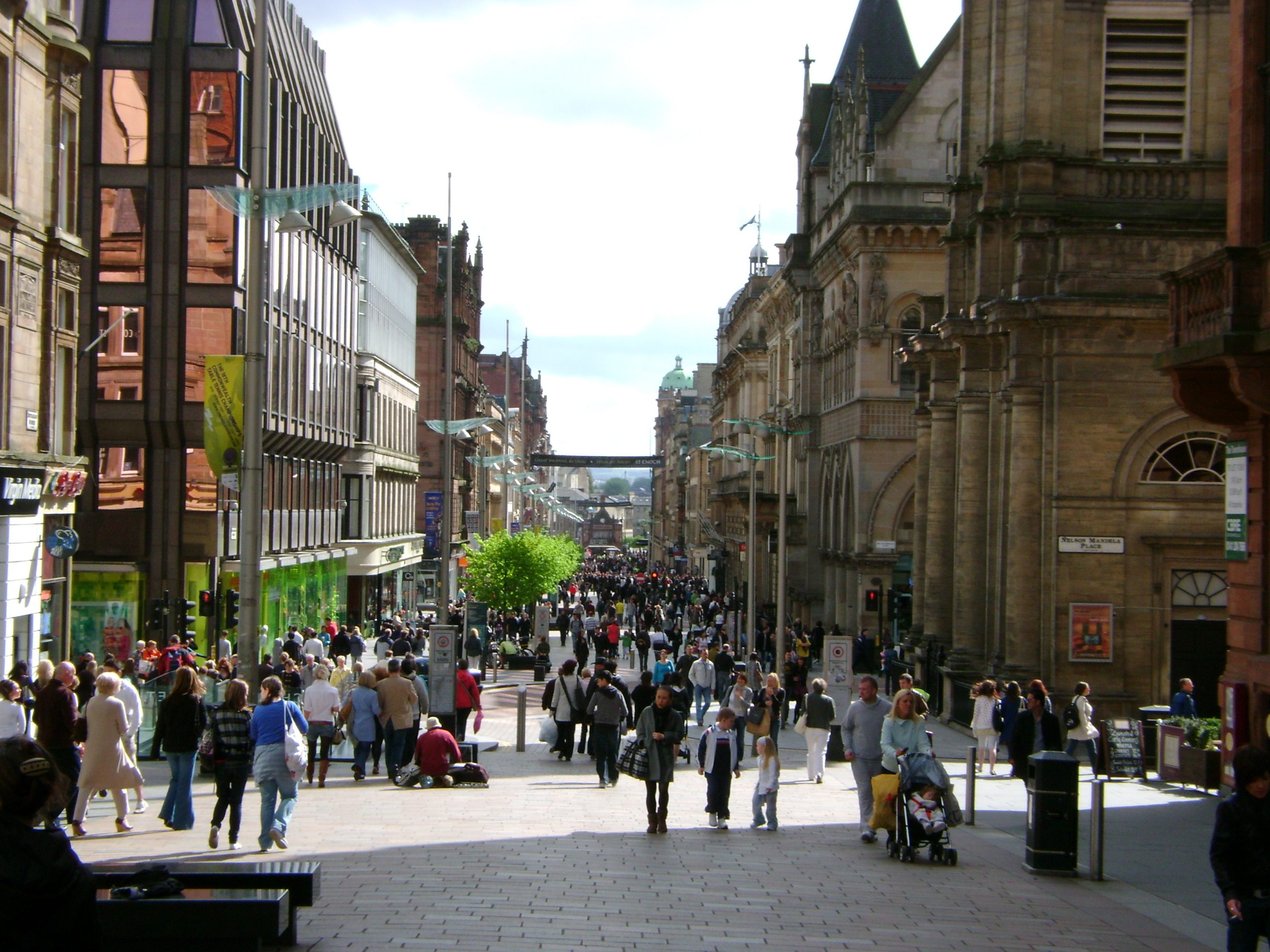 Consumption in action on one of Scotland's main shopping streets