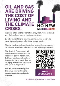 Flyer with information about the campaign