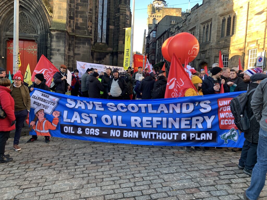 grangemouth march - save oil refinery