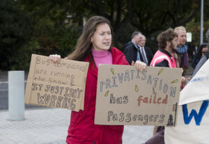 Protest against bus privatisation