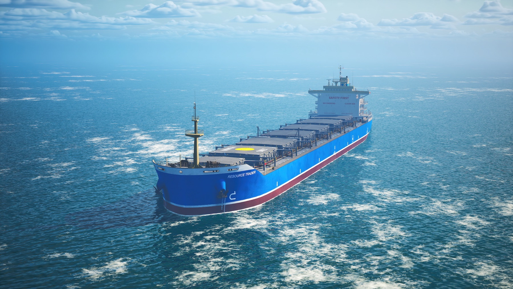 blue oil tanker at sea